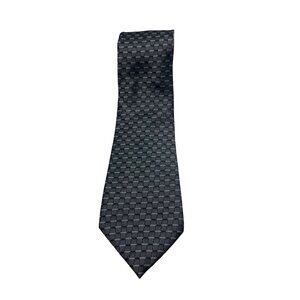 City Streets Checkered Black & Gray Silk Necktie 13b